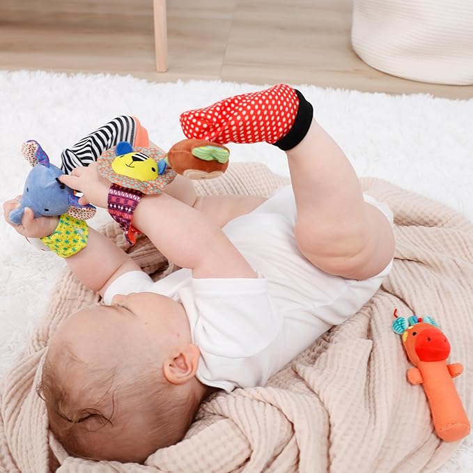 The Peanutshell Sock Rattles Set of 5 - Image 5