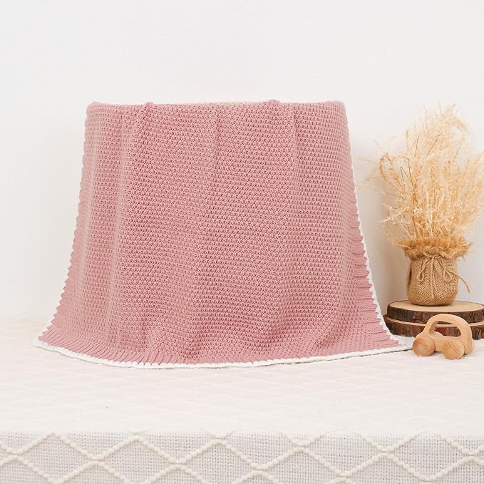 Neiwech Baby Blanket Knit Cozy Soft Lightweight Crib Stroller Nursery Receiving - Image 8