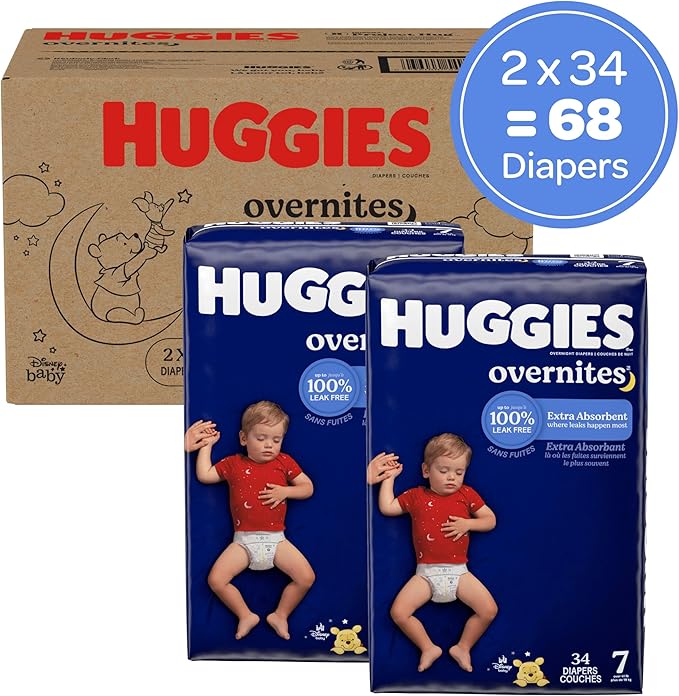 Huggies Size 7 Overnites Baby Diapers: Overnight Diapers, Size 7, 68 Ct - Image 2