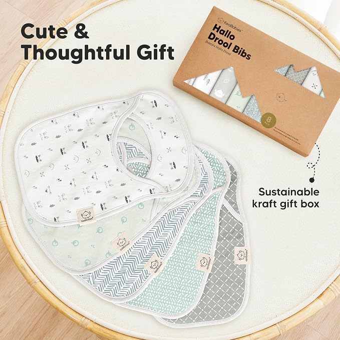 KeaBabies 8-Pack Baby Bibs for Boys, Girls - Image 9