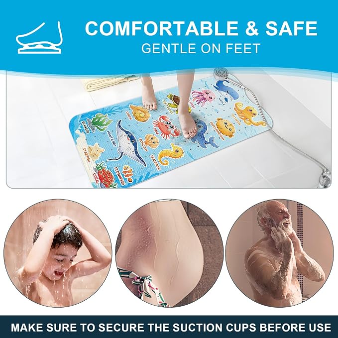 XIYUNTE Baby Bath Mat for Tub Non Slip Kids Bath Mat - Image 7