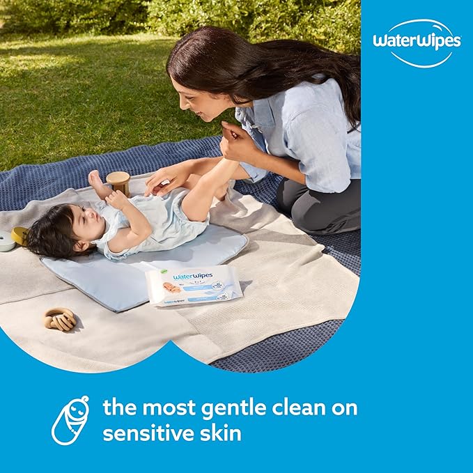 WaterWipes Sensitive+ Newborn & Baby Wipes, 3-In-1 Cleans, 99.9% Water - Image 5
