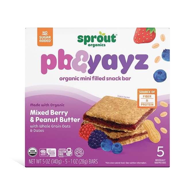 Sprout Organics, PB & Yayz Toddler Snack Bars, Mixed Berry & Peanut Butter - Image 3