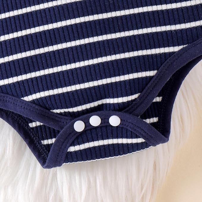 Baby Boy Clothes Fall Winter Outfits Long Sleeve Striped Romper Cute Cartoon - Image 7