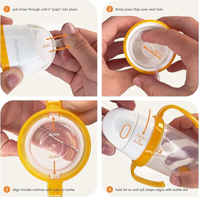 NumNum Baby Straw Cup, Weighted Straw Cup, Spill Proof Sippy Cups - Image 5