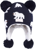 LANGZHEN Toddler Kids Infant Winter Hat, Earflap Knit Warm Cap Fleece Lined by LANGZHEN