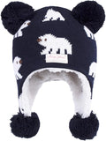 LANGZHEN Toddler Kids Infant Winter Hat, Earflap Knit Warm Cap Fleece Lined by LANGZHEN