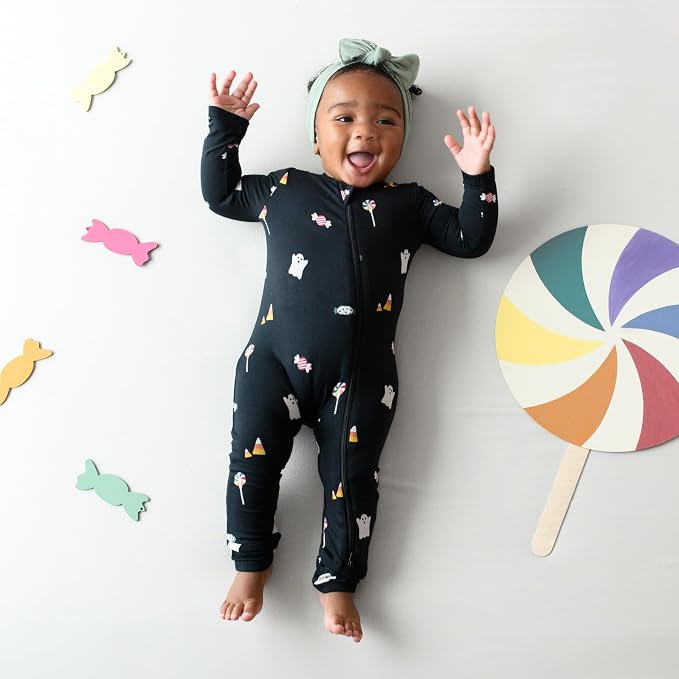 KYTE BABY Unisex Rayon Made From Bamboo Zippered Rompers 0-24 Months - Image 2
