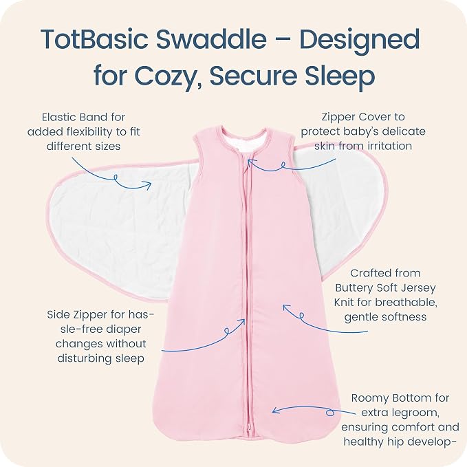 Newborns Swaddle Sleep Sack 0–3 Months, 1.0 TOG Baby Blanket - Image 2
