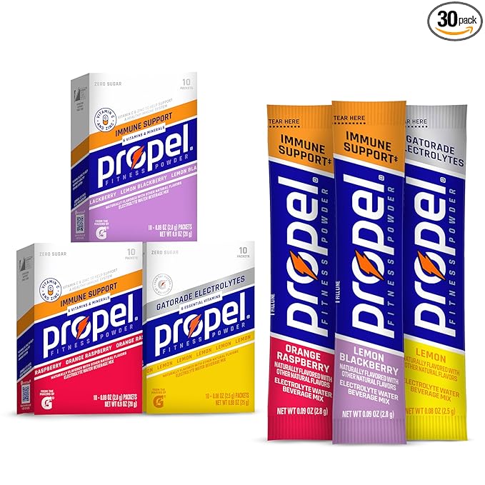 Propel Immune Support Electrolyte Enhanced Water Drink Mix Powder Packets by Propel