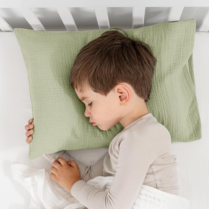 Comfy Cubs Toddler Pillow with Muslin Pillowcase, 13 x 18 in - Image 2