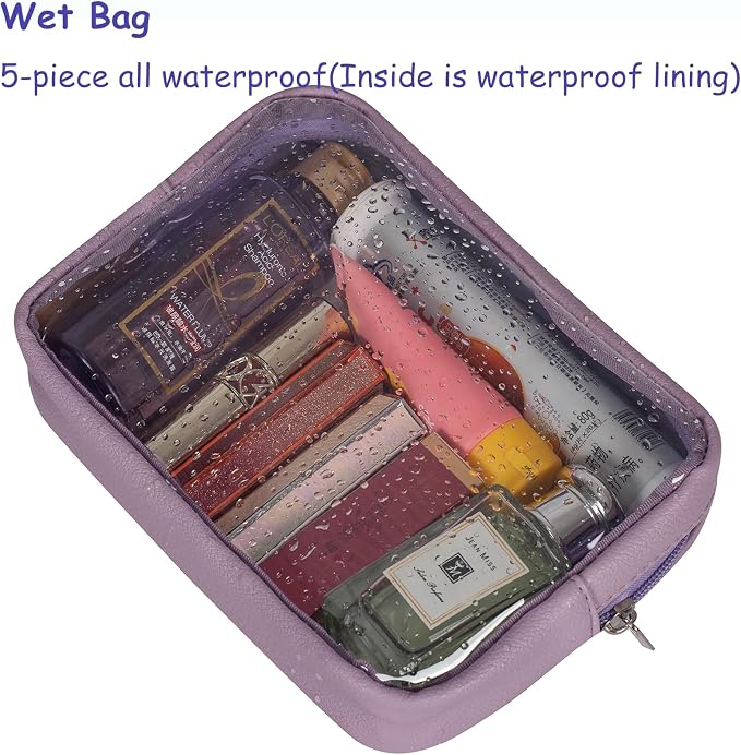 TSA Approved 5-Piece Diaper Bag Organizer Pouch Set Clear Waterproof TPU Kids - Image 4