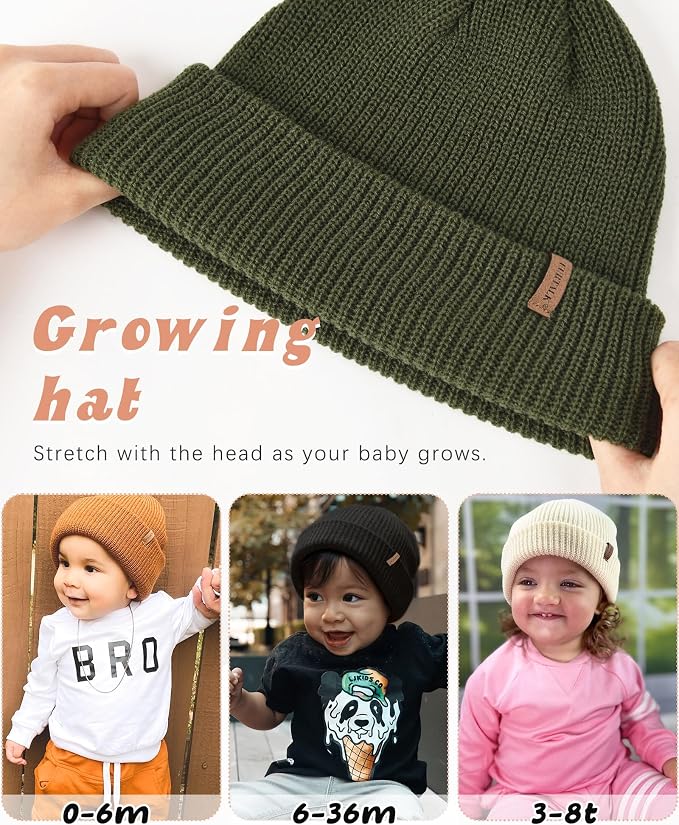 FURTALK Toddler Beanie Baby Boys Girls Beanies Kids Winter Hats Children Knit - Image 3