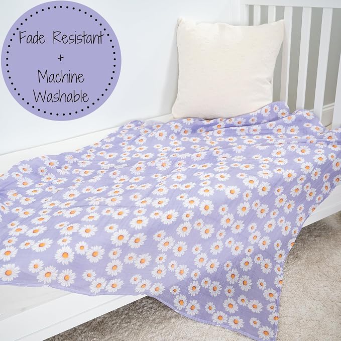 LollyBanks Baby Blanket, 100% Cotton Muslin Swaddle Blanket, Soft Baby Girl - Image 5