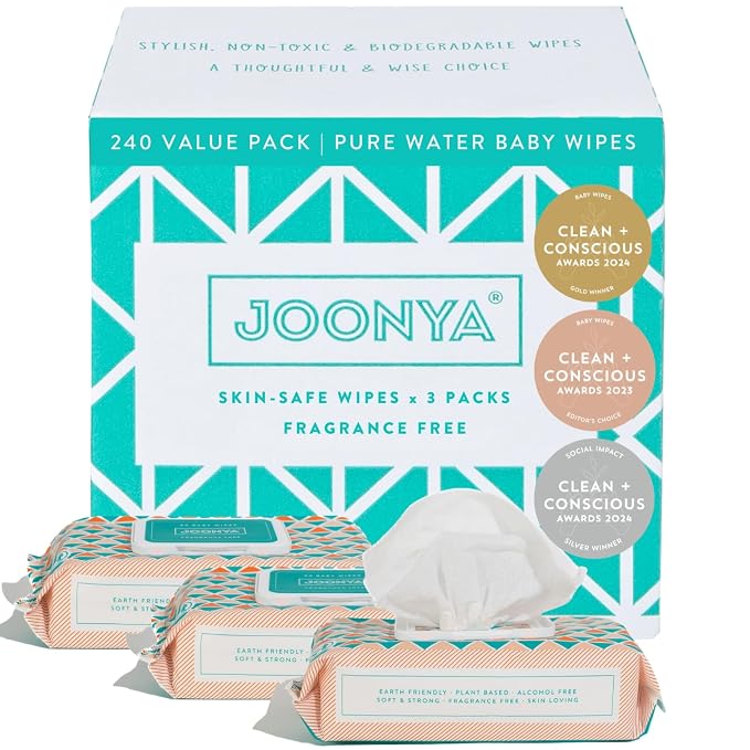 JOONYA Unscented Baby Wipes — Plant-Based, Fragrance-Free Diaper Wipes | by Joonya