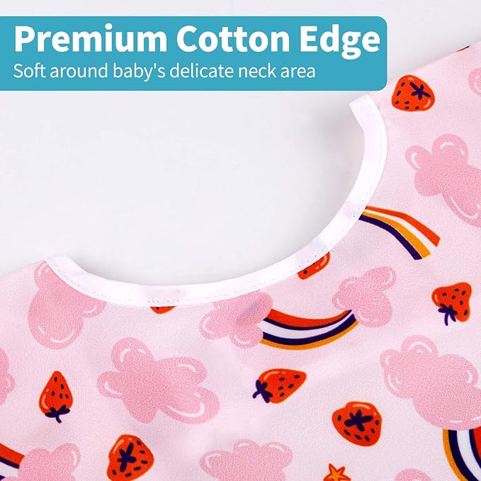 3 Pcs Long Sleeved Bib Set|Baby Waterproof Bibs - Image 4