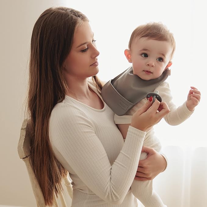 Vegan Leather Easy Clean Baby Bibs - Image 7