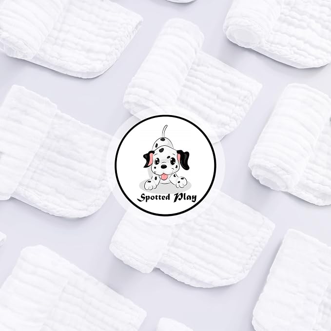 Muslin Burp Cloths 100% Cotton Large 20''x10'' Extra Soft and Absorbent Baby - Image 2