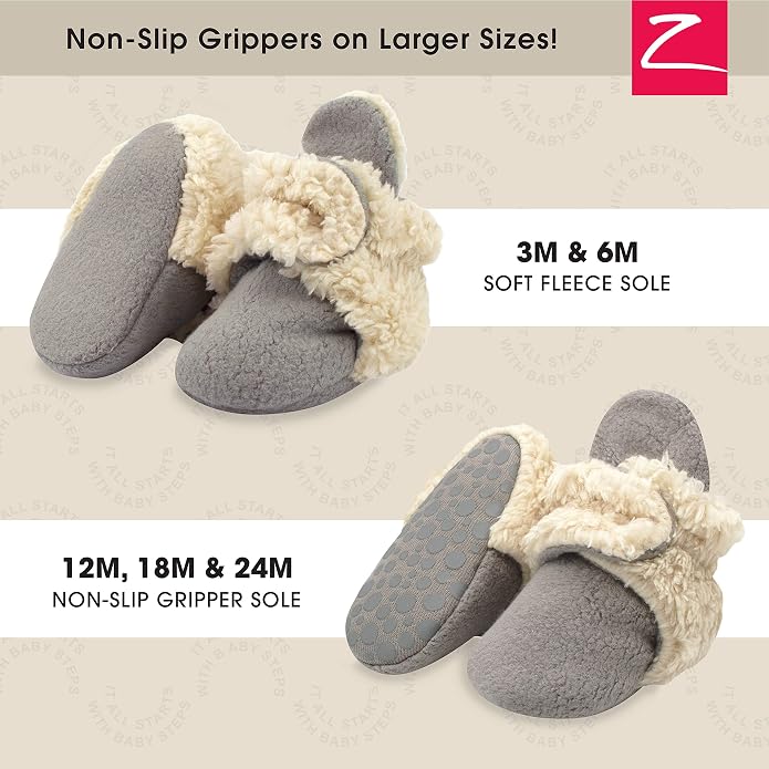 Zutano Unisex Fleece Baby Booties, Two Snap Closure, Newborn to 24 Months - Image 2