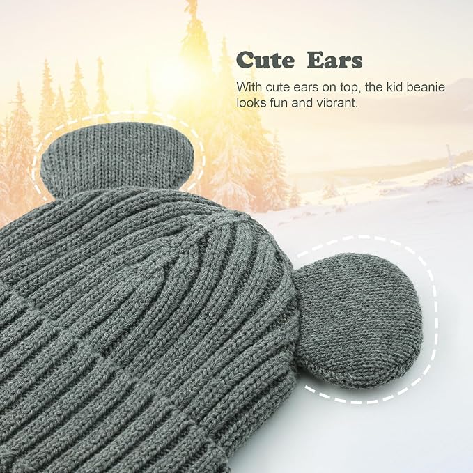 Toddler Boy Winter Beanie Baby Knit Hat Warm Girl Beanies Newborn Cute Hats - Image 3