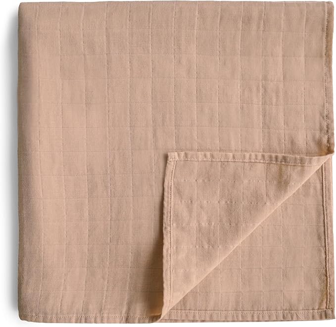mushie Muslin Baby Swaddle Blanket | 100% Organic Cotton by mushie