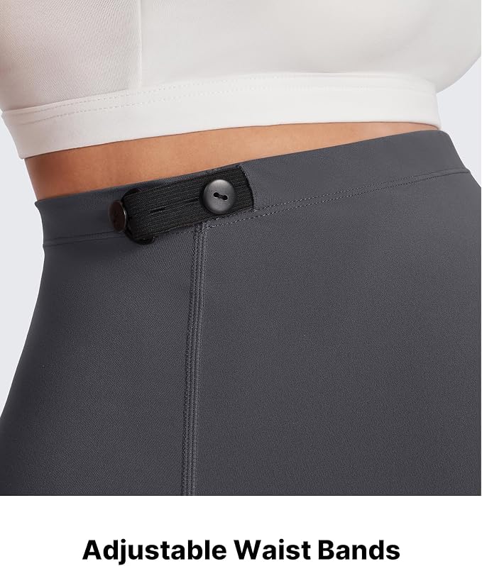 G4Free Fleece Lined Maternity Yoga Pants Over The Belly Stretchy Wide Leg Warm - Image 3