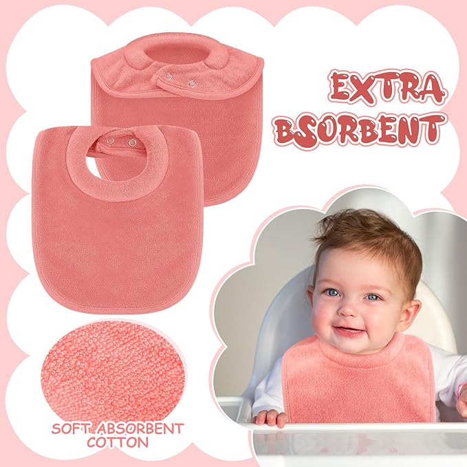 4 Pcs Baby Feeding Bibs for Drooling and Teething Comfi Neck Baby Bib - Image 2