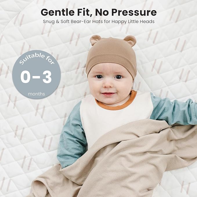 Konssy 6-Pack Baby Newborn Hats - Image 3