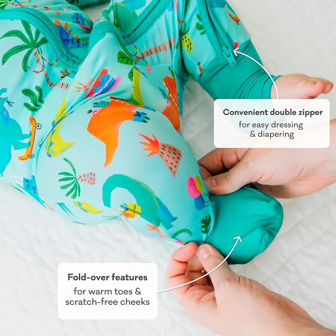 Little Sleepies Pajamas for Baby Boys & Girls, Viscose from Bamboo Baby Pajamas - Image 4