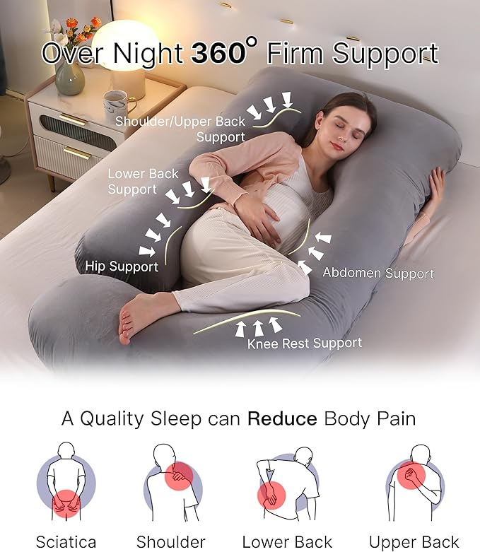 Pregnancy Pillow, Full Body Maternity Pillow 57 inch, - Image 2