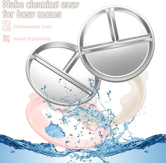Stainless Steel Kids Plate - Image 4