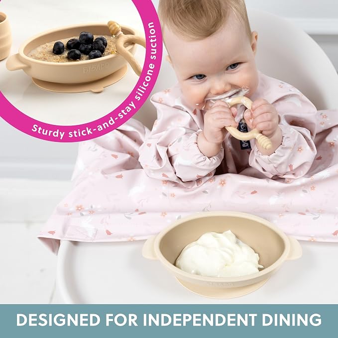 BIBaDO - Silicone Baby Bowl - Stay Put Suction Bowl - Oval Shape - First Meals - Image 2