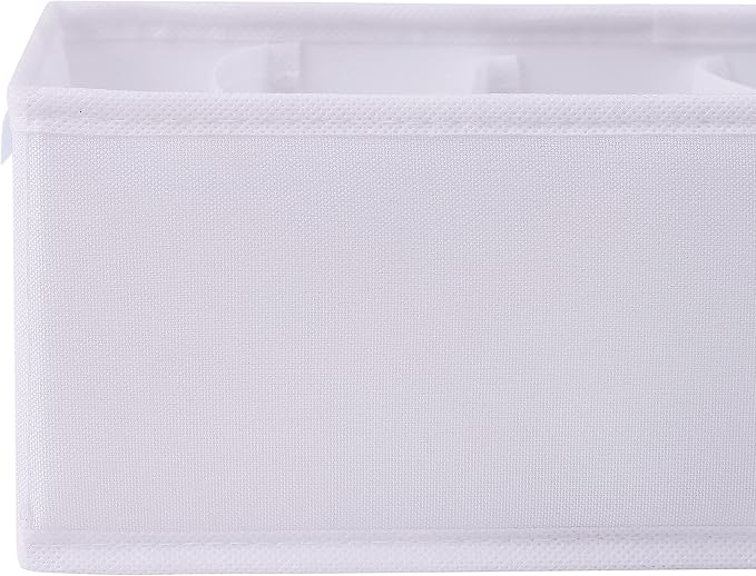 Qozary 6 Pack Sock Underwear Drawer Organizer Dividers, Collapsible Cabinet - Image 7