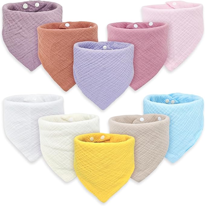Baby Bibs Muslin Drool Teething Drooling Bibs by Mccotwe
