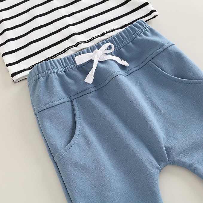 Toddler Baby Boy Clothes Solid Color Long Sleeve Crewneck Sweatshirt Top Casual - Image 5