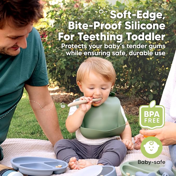 KeaBabies Silicone Baby Spoons, Self Feeding 6-12 months - Image 4