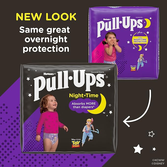 Pull-Ups Girls' Nighttime Potty Training Pants Training Underwear, 21 Ct - Image 2