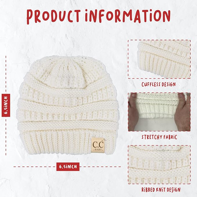 Funky Junque Baby Winter Hat – Cute Newborn Hats, Cozy Warm Infant Beanie - Image 3