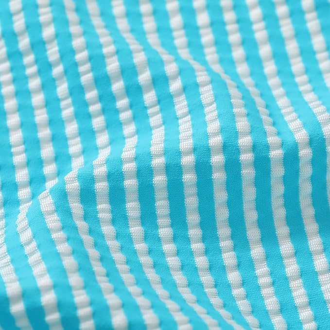 YOUNGER TREE Toddler Girls Two Pieces Swimsuit Color Block Stripe Swimwear - Image 7