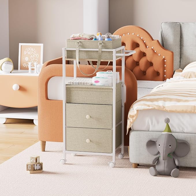Baby Diaper Caddy Organizer Cart - Image 8