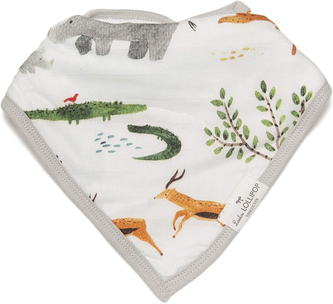 Loulou Lollipop Muslin Bandana Bib Drool Bib Set - Image 2