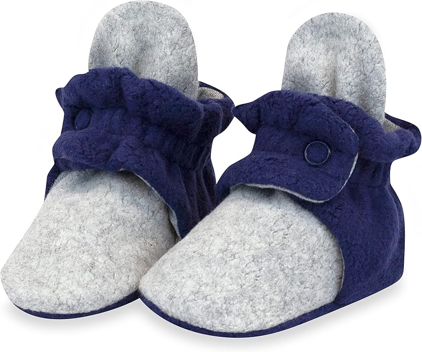 Zutano Unisex Fleece Baby Booties, Two Snap Closure, Newborn to 24 Months by Zutano