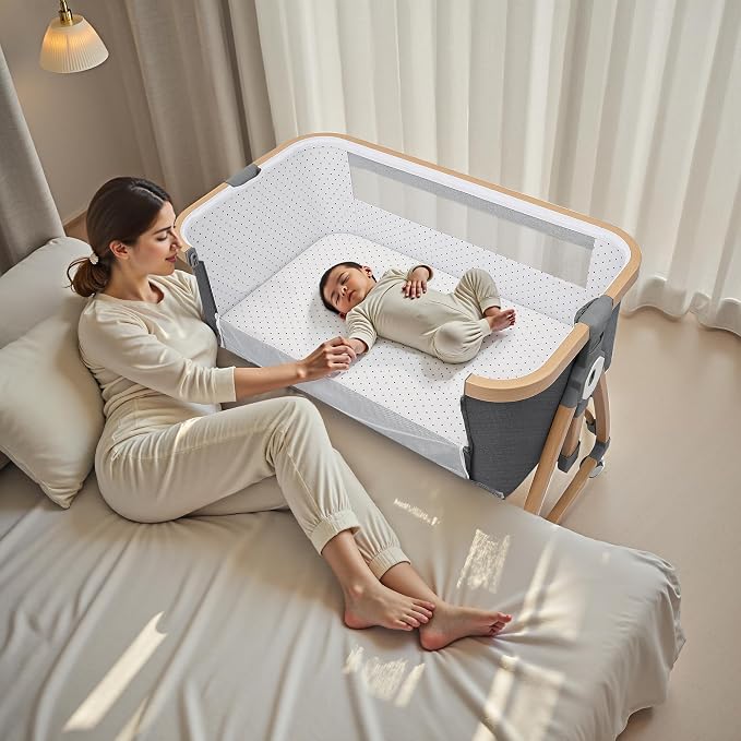 Baby Bassinet Bedside Sleeper CPSC Certified 3-in-1 Portable Crib - Image 3