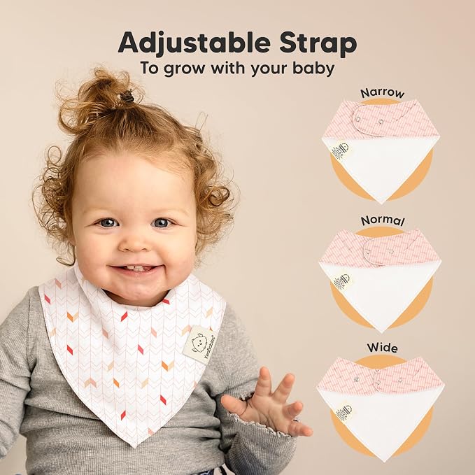 8-Pack Organic Baby Bandana Bibs - Image 3