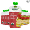 Sprout Strawberry Pear Banana Organic Baby Food 3.5 oz Pack of 12 by SproutOrganics