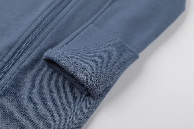 O2 BABY Baby Boys Girls Organic Cotton Zip-Front Sleeper Pajamas, Footed Sleep - Image 3