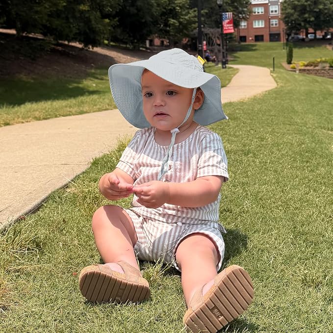 HONGTEYA Baby Sun Hat Toddler Girl Beach Hat Adjustable Outdoor Summer Hat UPF - Image 7