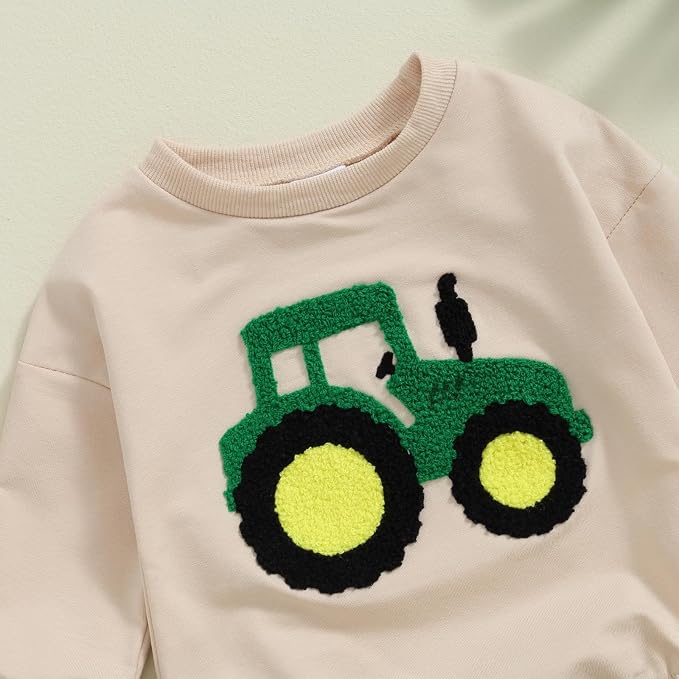 VISGOGO Newborn Infant Baby Boy Girls Oversized Romper Little Dude Sweater - Image 5