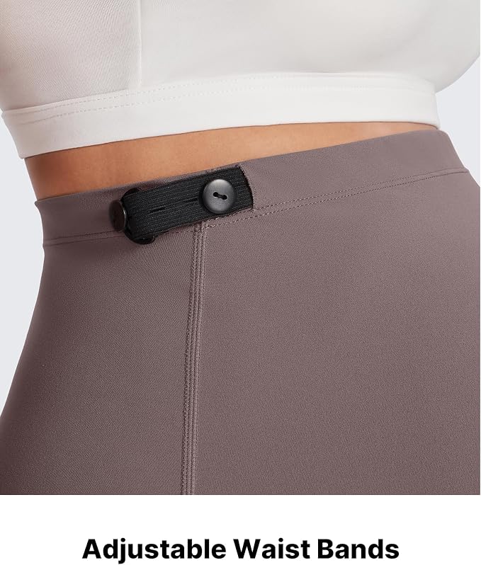 G4Free Fleece Lined Maternity Yoga Pants Over The Belly Stretchy Wide Leg Warm - Image 3