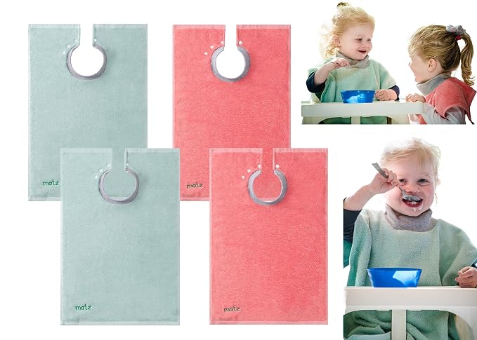 MATZ Terry Towel Snap On Toddler & Baby Bibs | by MATZProductsLLC
